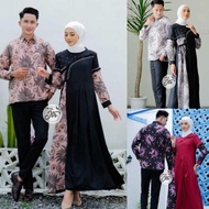 Okib Cod Baju Gamis Couple Sarimbit Keluarga Pasangan Muslim Moza