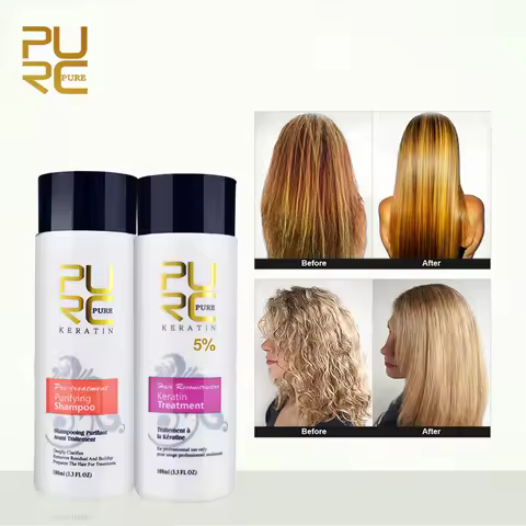 PURC Keratin Hair Treatment Straightening Brazilian Keratin Smoothing Purifying Shampoo Professional