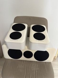 Wharfedale 書架喇叭2對(D300)連低音炮300C（共5件）