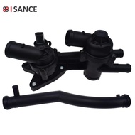 Thermostat Housing + Sensor & Coolant Hose Pipe Connector For Audi VW Seat Skoda 03C121026M 03C12111