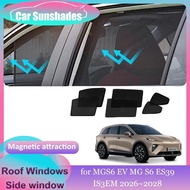 Car Magnetic Sunshades for MGS6 EV MG S6 ES39 IS3EM 2026~2028Side Roof Windows Sun Visor Windshield 