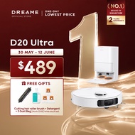 【BEST VALUE】Dreame D20 Ultra / D30 Ultra CE Robot Vacuum | 25,000Pa Suction | 80°C Hot Wash | 50°C H