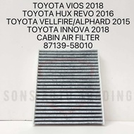 TOYOTA VIOS 2018/ HILUX REVO 2016/VELLFIRE/ALPHARD 2015/INNOVA 2016-2018 CABIN AIR FILTER CARBON 871