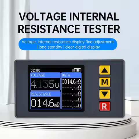 TS457 DC5V 4-wire Method Voltage Internal Resistance Tester 1.77-inch TFT Colour Screen 18650 Batter