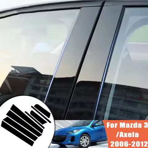 For Mazda 3 Axela BL GS GT 2006-2012 2008 2009 Window Trim Covers Center Film Column B C Pillar Post