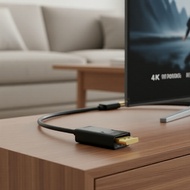 1.8m DisplayPortHDMI 4K/ PC  Kabel Penyesuai 4K UHD DisplayPort-HDMI 1.8m Penukar Video/Audio untuk 