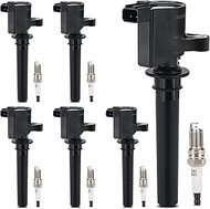 DG500 Ignition Coil & SP493 Double Iridium Spark Plug For 01-07 Ford Escape Taurus Freestyle Five Hu