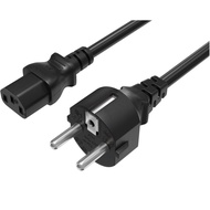 CableLeader 4ft 24AWG European Schuko Power Cord CEE 7/7 to IEC320 C13 10A/250V European Travel Plug
