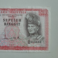 😍 D/34 555688 😍 🇲🇾 SEPULUH RINGGIT MALAYSIA- 3rd SERIES 1976-1981