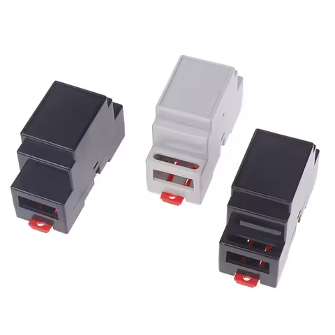 1PC Plastic Electronics Box Project Case DIN Rail PLC Junction Box 4Colors 35-Rail Mounting Instrume