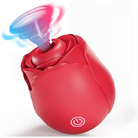 Rose Vibrator, 10 vibration modes with G-spot stimulator, USB charging, suitable for women, with suc