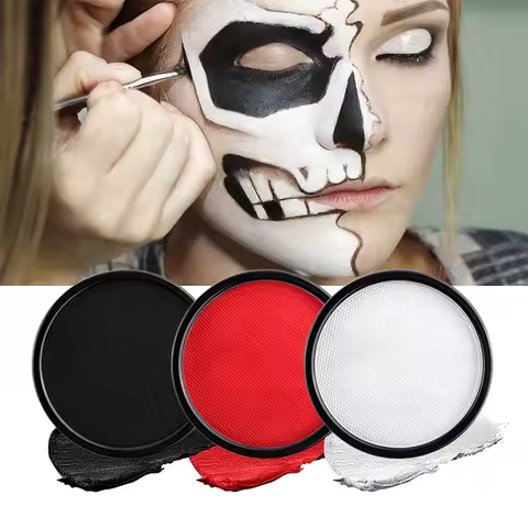 30G Water Solubility Monochromatic Body Paint Black And White Makeup Face Paint Halloween Party Wate