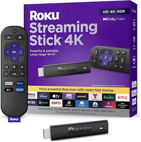 Selling new Roku Streaming Stick 4K | Portable Roku Streaming Device 4K/HDR/Dolby Vision, Roku Voice