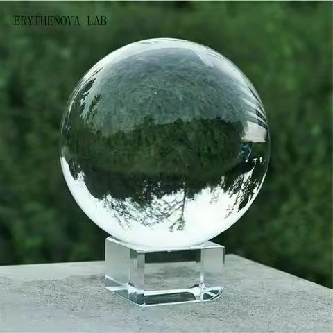 60/80mm K9 Crystal Clear Photography Crystal Sphere Ball Decoration Lens Photo + Stand