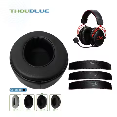 THOUBLUE Replacement Ear Pad For HyperX Cloud Silver,Cloud II,Cloud Alpha,Alpha PRO,Alpha S Earphone