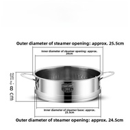 Stainless Steel 304 18cm Milk Pan Steamer Pot Assorted Food Baby Food Soup Pot Steaming Tray Small S