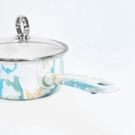 Mitra Loka Panci Susu Enamel Tutup Kaca 16cm Chefina / Kedaung Panci Set Murah Panci Mie Rebus