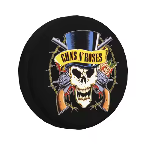 Custom Guns N Roses Spare Wheel Cover for Jeep Hummer 4x4 RV Custom Bullet Logo Tire Protector 14" 1