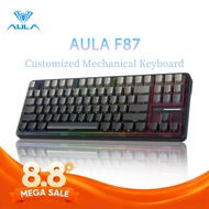 AULA F87 F87pro 87Keys Tri-Mode Mechanical Keyboard RGB Hot-Swap Wireless Customized Keyboard Wired/