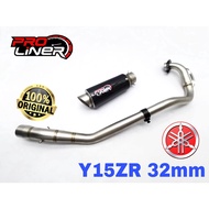 YAMAHA Y15ZR V1 V2 PROLINER ORIGINAL EXHAUST FULL SYSTEM MUFFLER 32MM Y15 YSUKU ACCESSORIES MOTOR PRO LINER MANIFOLD