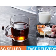 【📣SG Seller】Espresso coffee cup heat resistant glass measuring cup jug 70ml