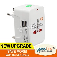 NEW UPGRADE Universal Travel Adapter With 2 USB Ports 2.4A - GoodFind