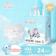 Xiiliibaby Baby Diaper Pants L to 8XL 9kg-35kg+ Extra Wide Leak-Proof Dry for Chubby Babies