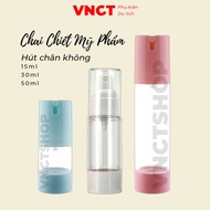 Vnct vacuum travel cosmetic bottles, cosmetic bottles for shampoo, shower gel, facial cleanser, spra