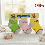 (3 PAIRS) Winteku Baby Socks - SNI / 0-12 Months Soft Material Baby Socks Baby Boys Girls T-Shirts A