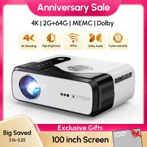 new 4K UHD Netflix Official Licenced projector auto focus 2+64G home theater HDR10+ 2.4+5G dual wifi