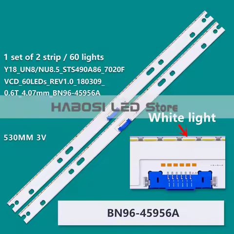 2pcs/Kit LED UN49NU8000 UE49NU8000 UE49NU8045 UE49NU8072 UE49NU8079 BN96 45956A L1 NU8 D9 CEM S20(3)