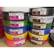 ASIA BEST (SIRIM cable) 1.5mm / 2.5mm Single Layer Pure Copper Cable - 100% Pure Copper PVC Insulate
