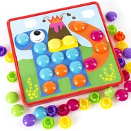 wholesale Educational Toys 3D Puzzle Mosaic Puzzles For Kids Mushroom Nail Kit Button Art Creative C