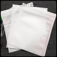 Combo of 10 Non-woven Cold Brew coffee filter bags with drawstring, size 10cm x 15cm or 7cm x 9cm Co
