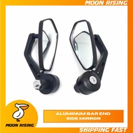 ALUMINUM BAR END SIDE MIRROR REARVIEW MIRROR MOTORCYCLE 213 [MOON RISING]