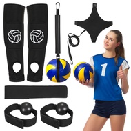 Hanaive 6 Pcs Volleyball Training Equipment Trainer System Includes Elastic Volleyball Resistance Be