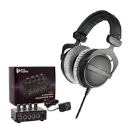 beyerdynamic DT 770 PRO 80 Ohm Over-Ear Studio Headphones (Black) with Compact 4-Channel Stereo Head