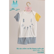 LCT47. Bộ áo cộc tay quần đùi chồm Be Happy trẻ em Little love