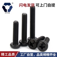 PM2.5 x3-2.5 x20 Round Head Black Zinc Screw Gundakro Stainless Steel GB818 Black Salt Fog Screw D1L