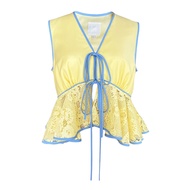 CLARA RUFFLED LACE CROP TOP