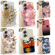 For OPPO A60 4G 5G Case A 60 5G Cover flower  Painted Case Soft Bumper For OPPOA60 A 60 4G 5G Phone 