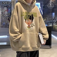ASRV เสื้อฮู้ดชาย เสื้อมีฮู้ดผู้ชาย hoodie เสื้อกันหนาว ผู้ชาย เสื้อฮู้ดผู้ชายเสื้อกันหนาวการ์ตูน,ไซ