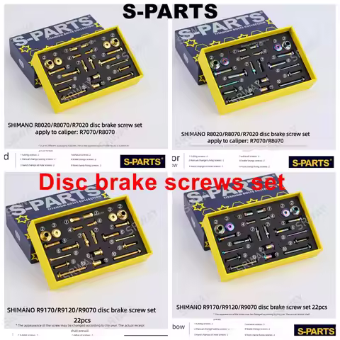 S-PARTS titanium disc brake screws set apply to Road bicycle UT R8070/8020/7020 R9170 brake bolts se