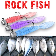 MATA Softlure Ajing Game Brudu 3.5cm 4.5cm with Jighead Hook UltraLight Casting Baby GT