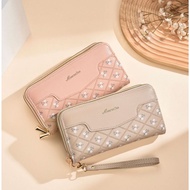 Long wallet, women's wallet, 2-zip soft synthetic leather wallet Mim Mim Store VHT84