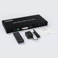 Hd 2x3 DVI HDMI Video Wall Controller 2x2 3x2 6 หน้าจอ TV Wall Splicing โปรเซสเซอร์วิดีโอ Splicer พร