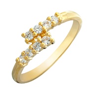 ORIGINAL ZHULIAN Cincin Batu Permata Swiss saduran emas 999/24K RG5074