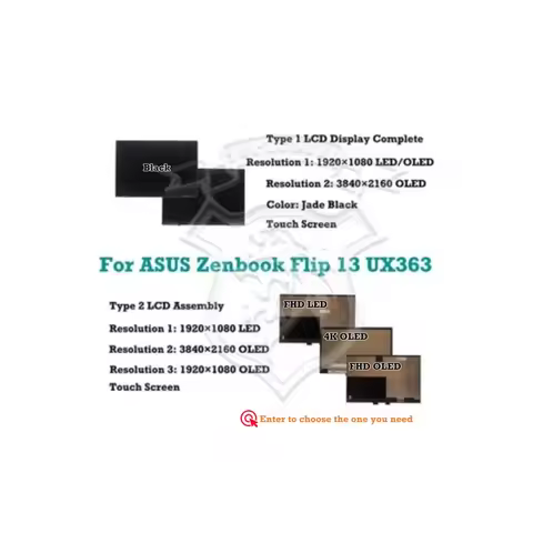 Brand New 13.3" For ASUS Zenbook Flip 13 UX363 UX363 EA UX363EA-HP521W Touch Screen LCD Display Asse