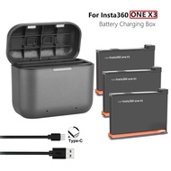 For Insta360 X3 Battery 1800mAh 2 Card Slot Battery Charging Box for Insta 360 ONE X 3 Action Camera Action Camera