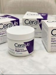 Cerave skin renewing night cream 肌膚煥新夜霜 多效夜霜 面部保濕霜 抗衰老面霜 抗皺霜 適用面部的保濕霜 含玻尿酸 煙酰胺 1.7 oz (約 48.30 g)